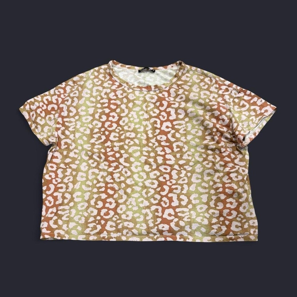 Zara leopard ombré print boxy tee shirt